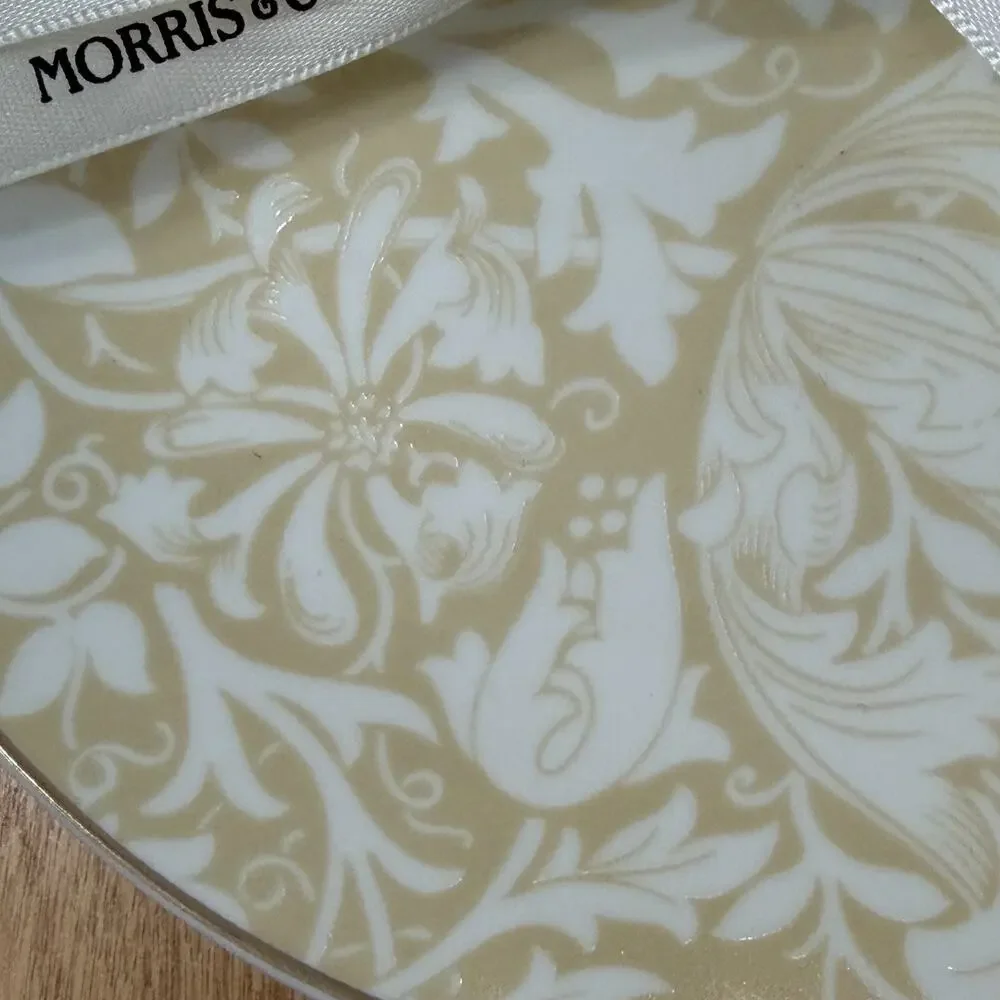 William Morris & Co Compton Appetizer Plates 6.5” Set of 4 Fine China Floral